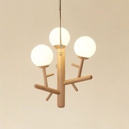 Nordic creatieve houten hanglamp