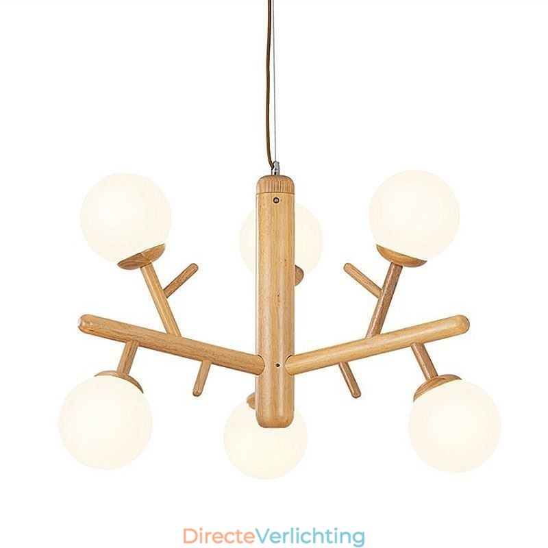 Nordic creatieve houten hanglamp