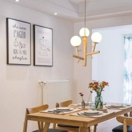 Nordic creatieve houten hanglamp