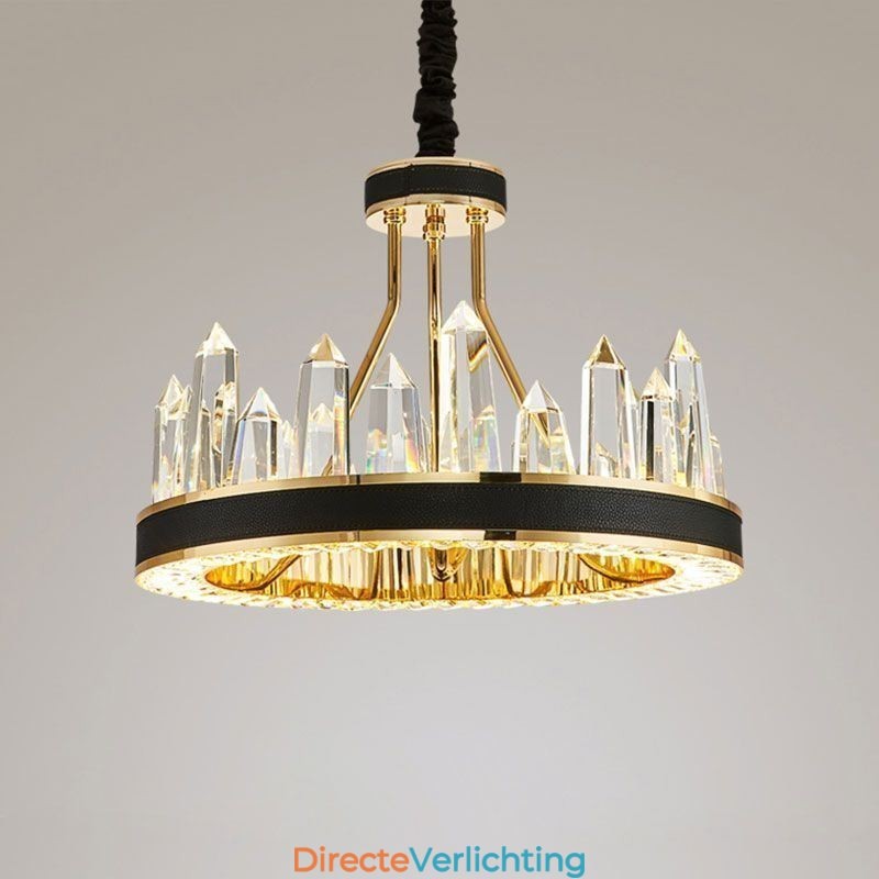 Moderne kristallen hanglamp Cirkelvormige kristallen plafondlamp
