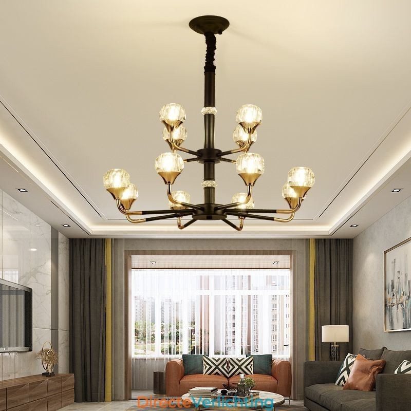 Moderne kristallen hanglamp Elegante kristallen kroonluchter