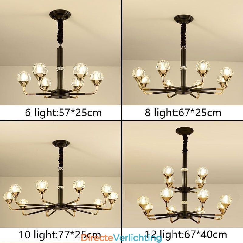 Moderne kristallen hanglamp Elegante kristallen kroonluchter