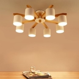 Nordic Log Hanglamp Macaron Lampfitting
