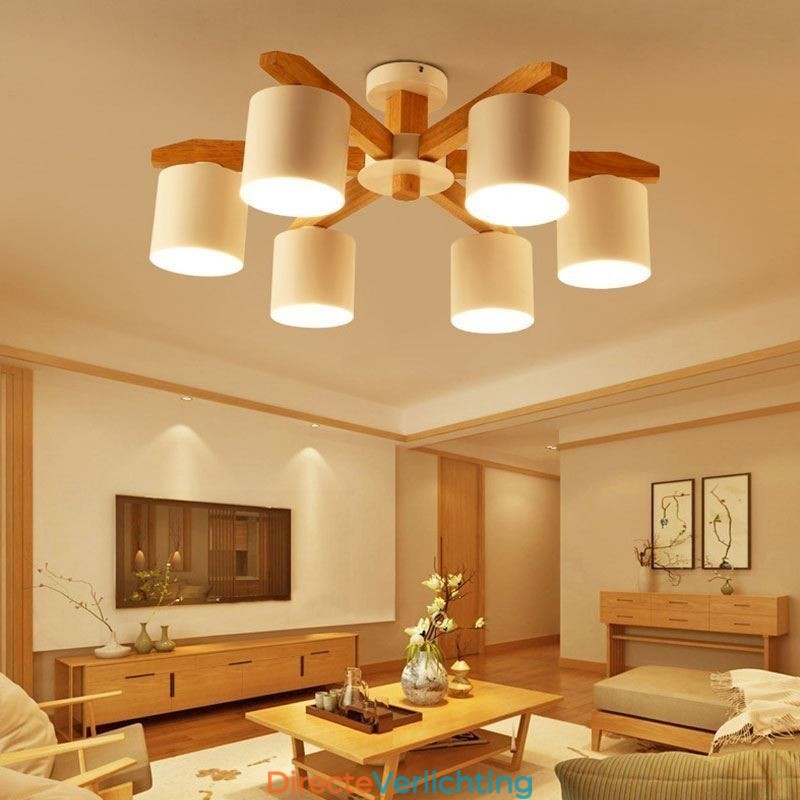 Nordic Log Hanglamp Macaron Lampfitting
