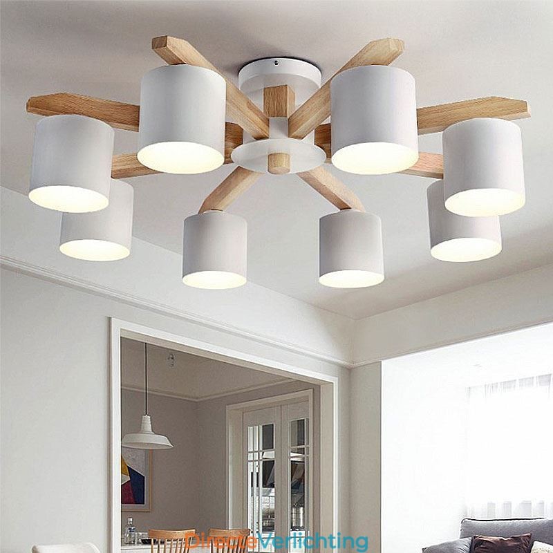 Nordic Log Hanglamp Macaron Lampfitting