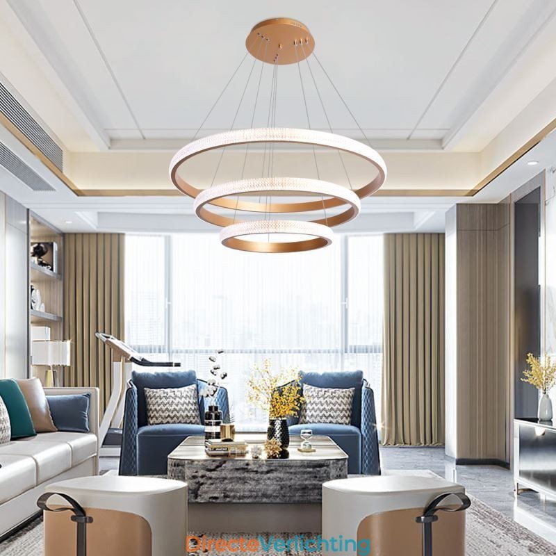 Moderne hanglamp acryl 3 ringen lamp 80+60+40cm