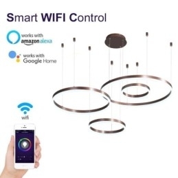 Postmoderne hanglamp, ringvormige hanglamp van acryl