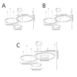 Postmoderne hanglamp, ringvormige hanglamp van acryl