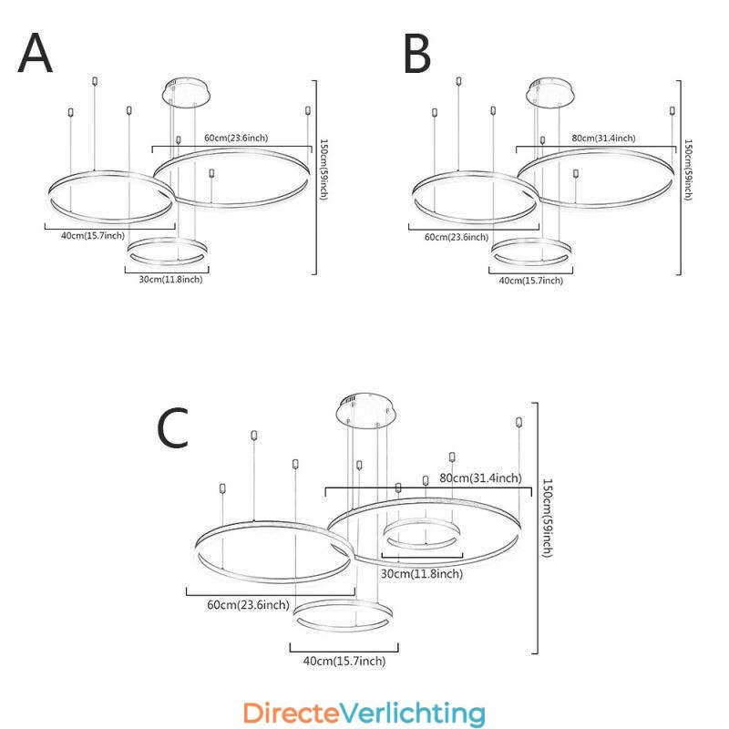 Postmoderne hanglamp, ringvormige hanglamp van acryl