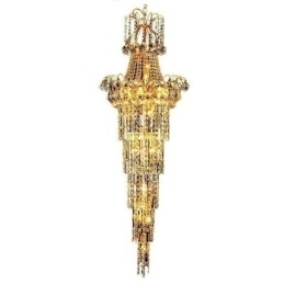 Europese lange hanglamp van kristal