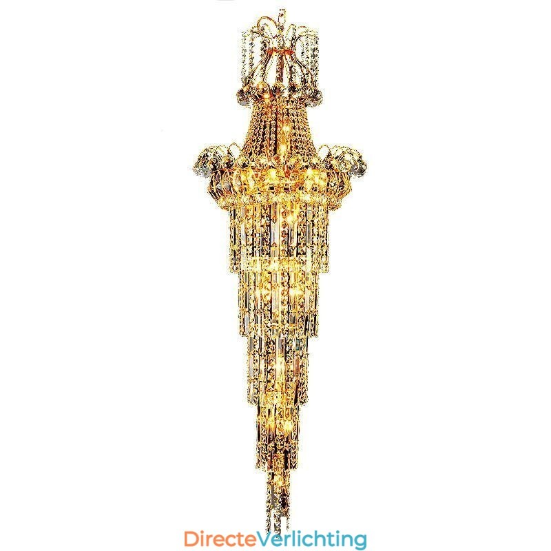 Europese lange hanglamp van kristal