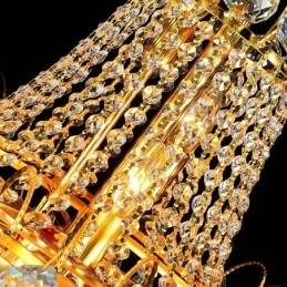 Europese lange hanglamp van kristal