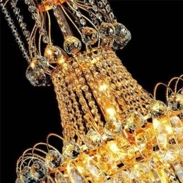 Europese lange hanglamp van kristal