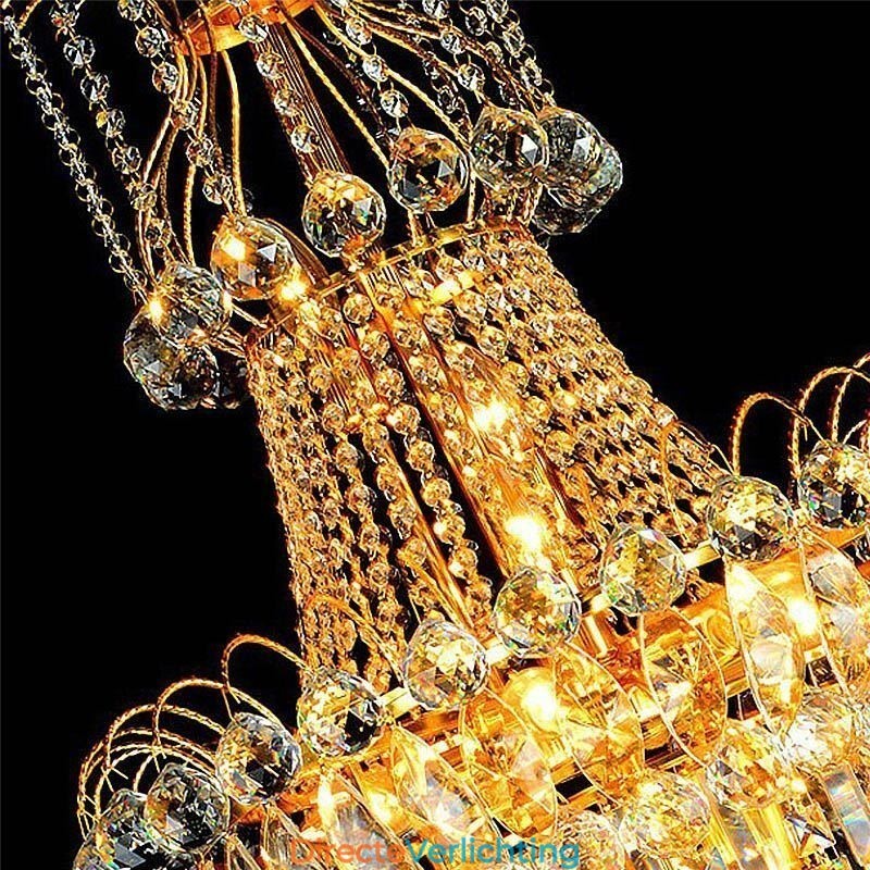 Europese lange hanglamp van kristal