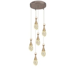 Zaadvormige glazen traanvormige cluster hanglamp