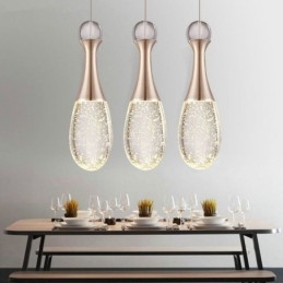 Zaadvormige glazen traanvormige cluster hanglamp