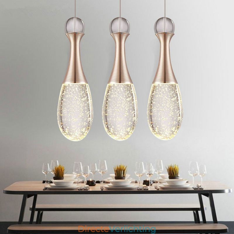 Zaadvormige glazen traanvormige cluster hanglamp