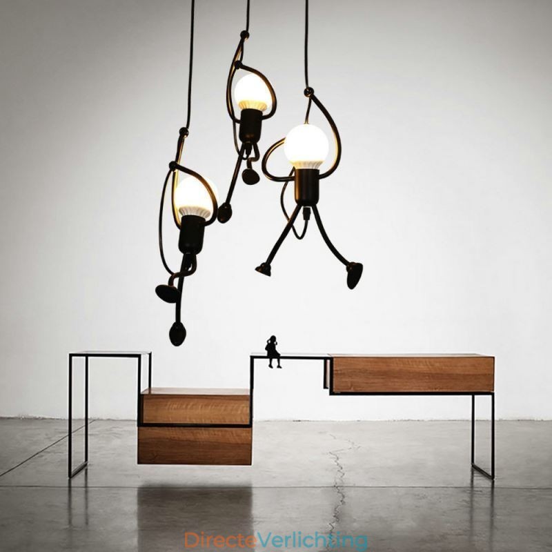 Moderne hanglamp Creatieve kleine man vorm lamp Individuele huislamp