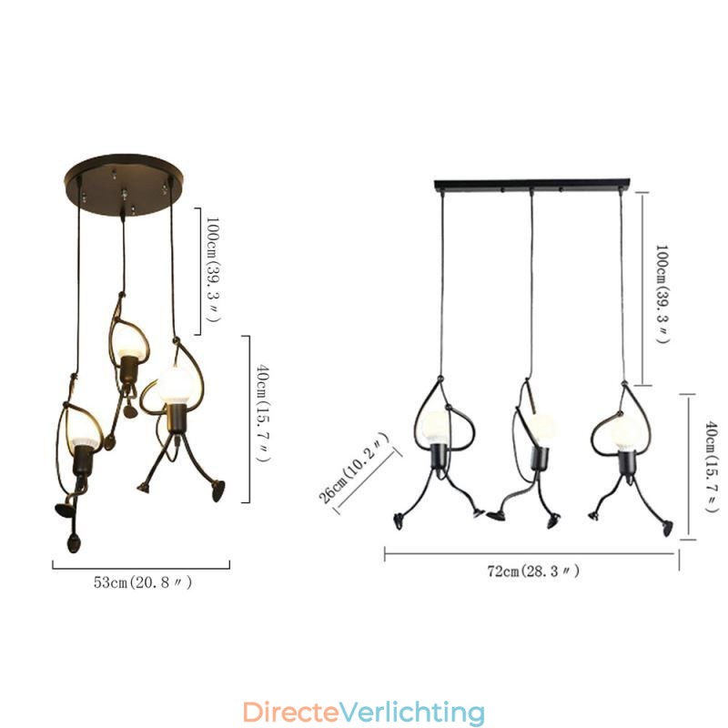 Moderne hanglamp Creatieve kleine man vorm lamp Individuele huislamp