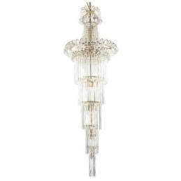 Elegante lange hanglamp van kristal