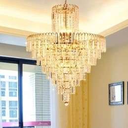 Moderne elegante kristallen hanglamp conische kroonluchter