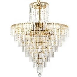 Moderne elegante kristallen hanglamp conische kroonluchter