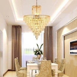 Moderne elegante kristallen hanglamp conische kroonluchter