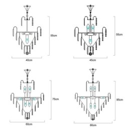 Moderne elegante kristallen hanglamp conische kroonluchter