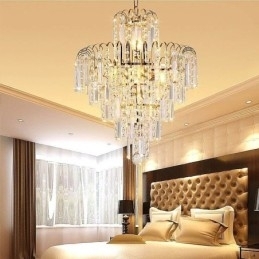 Moderne elegante kristallen hanglamp conische kroonluchter