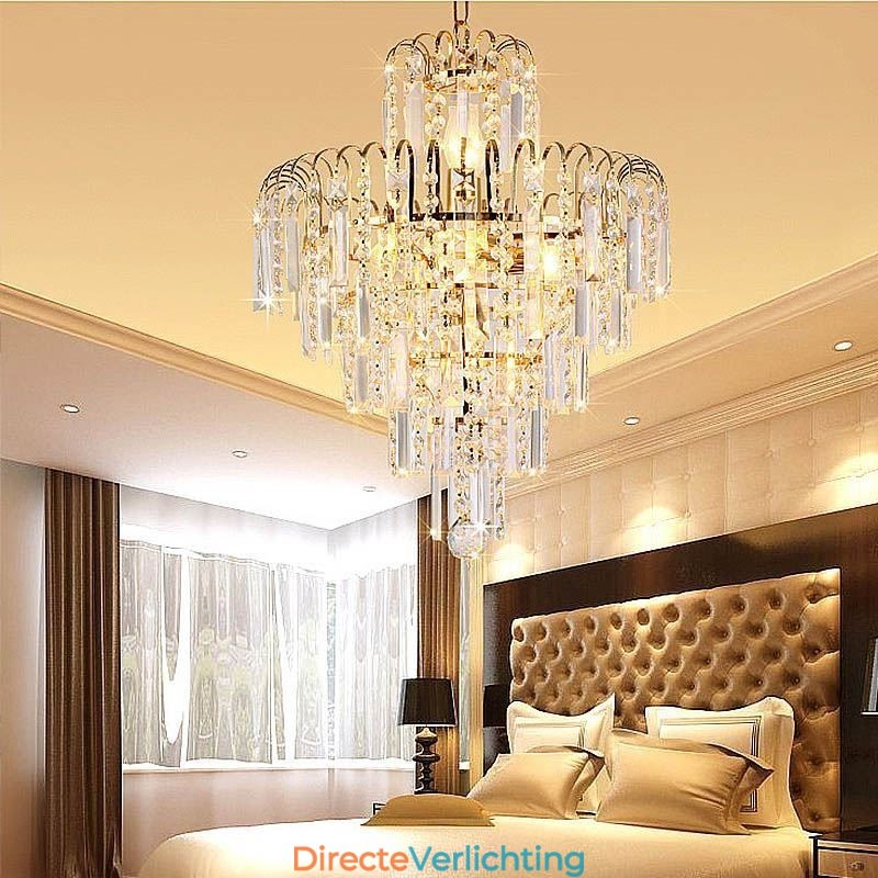 Moderne elegante kristallen hanglamp conische kroonluchter