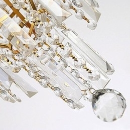 Moderne elegante kristallen hanglamp conische kroonluchter