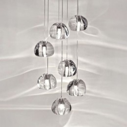 Moderne kristallen cluster hanglamp Unieke kristallen lampenkap Duplex trap