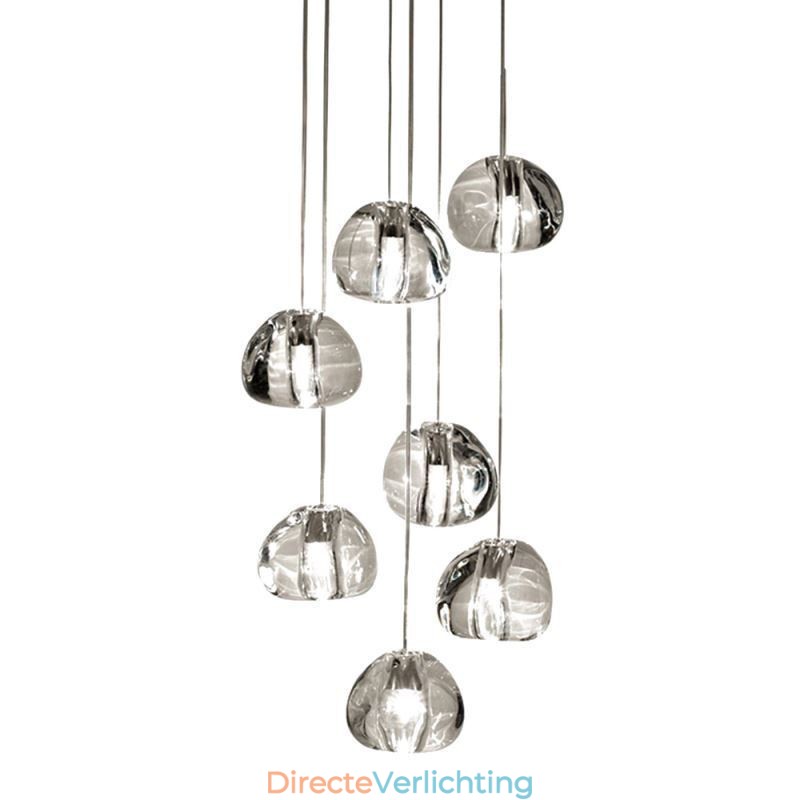 Moderne kristallen cluster hanglamp Unieke kristallen lampenkap Duplex trap