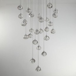 Moderne kristallen cluster hanglamp Unieke kristallen lampenkap Duplex trap