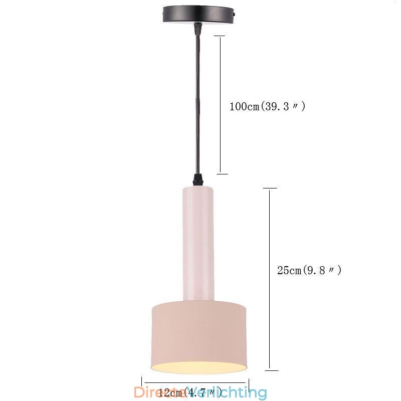 Moderne eenvoudige hanglamp cilindervormige lamp aluminium verlichtingslamp