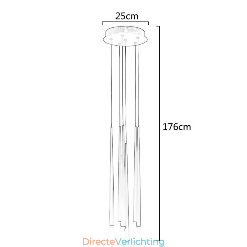 6 lampen hanglamp Meteorer hanglamp