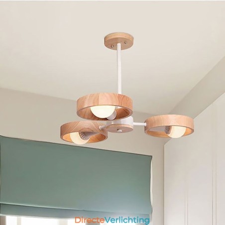 Unieke hanglamp van hout uit Scandinavië Unieke hanglamp van hout uit Scandinavië