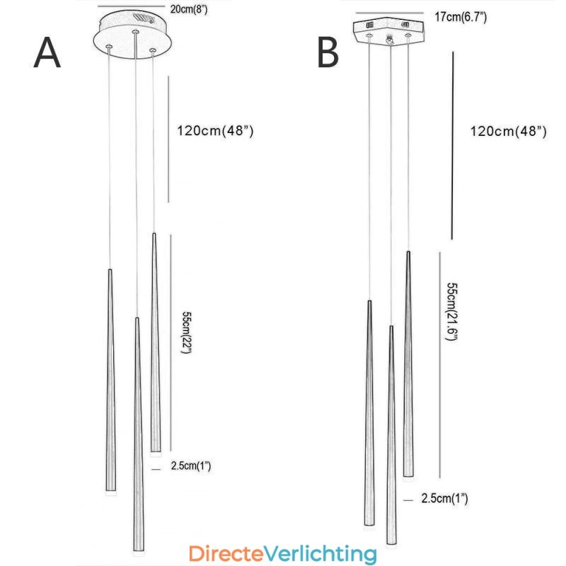 Moderne eenvoudige hanglamp cilindervormige verlichting meteoorregenlamp