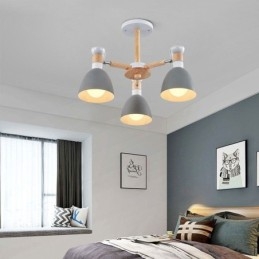 Nordic Macaron Hanglamp Creatieve Houten Kroonluchter