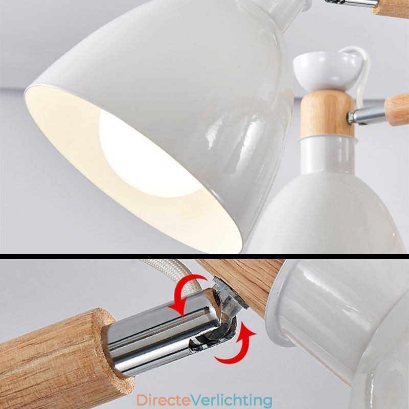 Nordic Macaron Hanglamp Creatieve Houten Kroonluchter