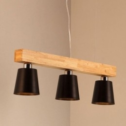 Nordic Wood Kroonluchter Unieke Rechte Hanglamp Café