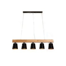 Nordic Wood Kroonluchter Unieke Rechte Hanglamp Café
