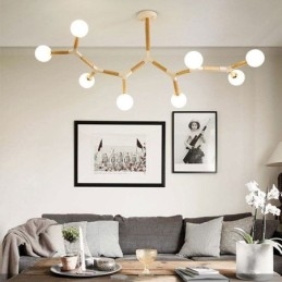 Nordic Magic Bean Hanglamp Creatieve Houten Verlichting