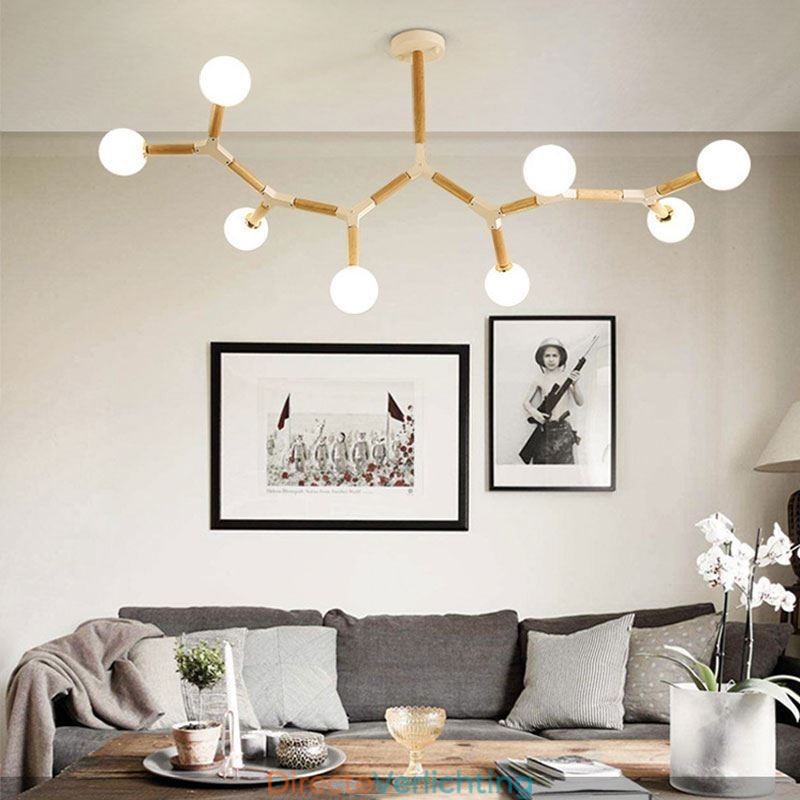 Nordic Magic Bean Hanglamp Creatieve Houten Verlichting