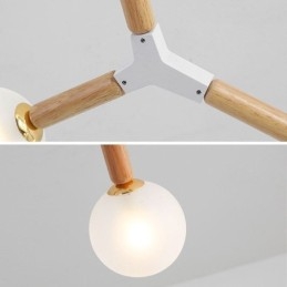 Nordic Magic Bean Hanglamp Creatieve Houten Verlichting