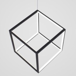 Zwarte hanglamp Geometrische kubusverlichting