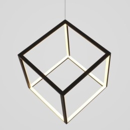 Zwarte hanglamp Geometrische kubusverlichting