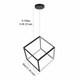 Zwarte hanglamp Geometrische kubusverlichting
