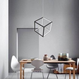 Zwarte hanglamp Geometrische kubusverlichting