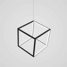 Zwarte hanglamp Geometrische kubusverlichting